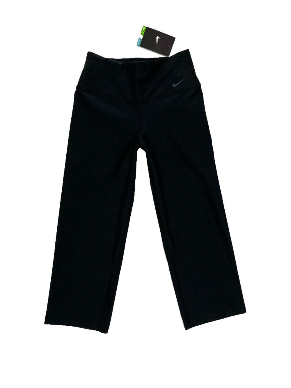 Nike NEW NWT Dri Fit Legend 2.0 Slim Fit Flare Black Capri Pant Women XS X-Small
